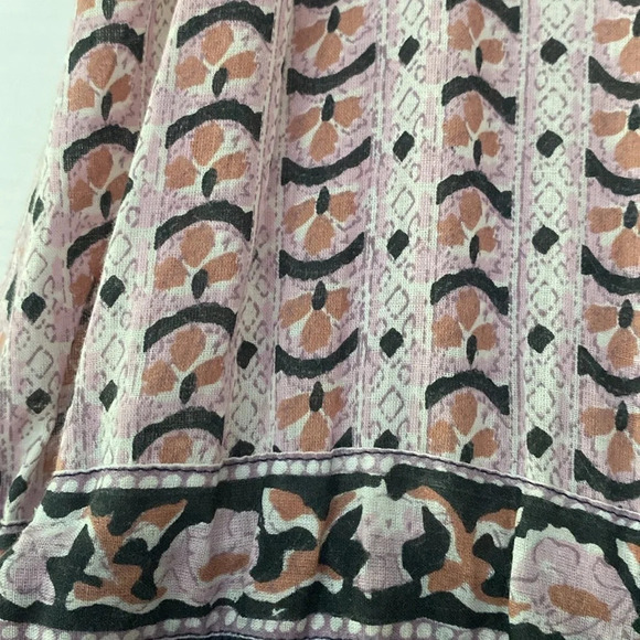 ULLA JOHNSON Beverly Indian Floral Cotton Voile Midi Dress Size‎ 4 Indigo Boho - Picture 9 of 12